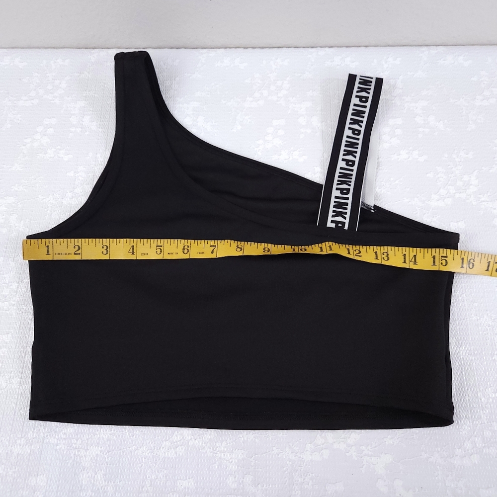 Victoria's Secret Ultimate Logo Strap Crop Bra Top LARGE Black - Picture 8 of 8
